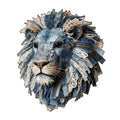 Denim Fabric Lion Wooden Jigsaw Puzzle