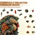 Elements Wood Dragon Wooden Jigsaw Puzzle