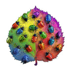 Colorful ladybug Wooden Jigsaw Puzzle