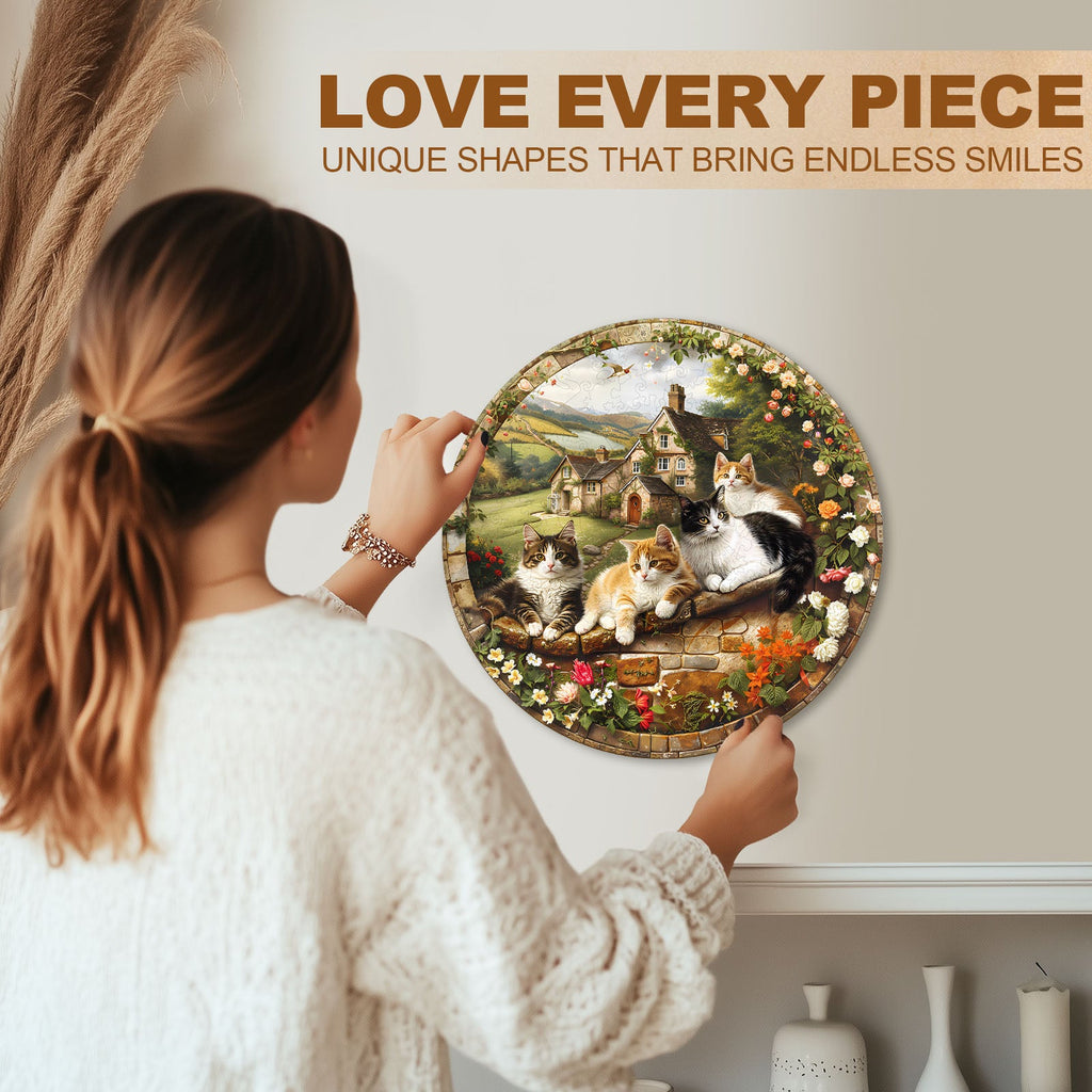 Kitten Manor Wooden Jigsaw Puzzle