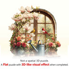 Windowsill in the sun Wooden Jigsaw Puzzle