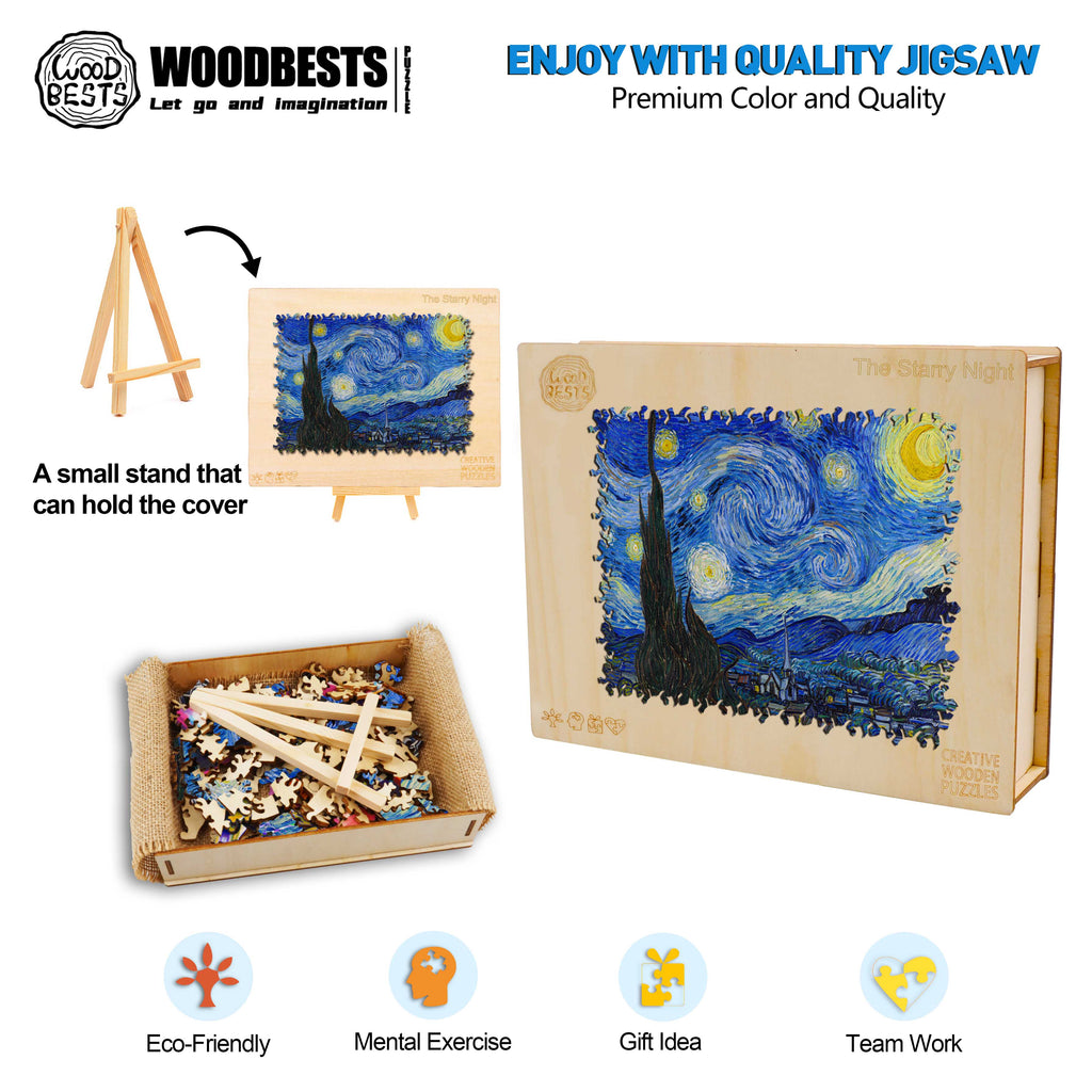 The Starry Night Wooden Jigsaw Puzzle