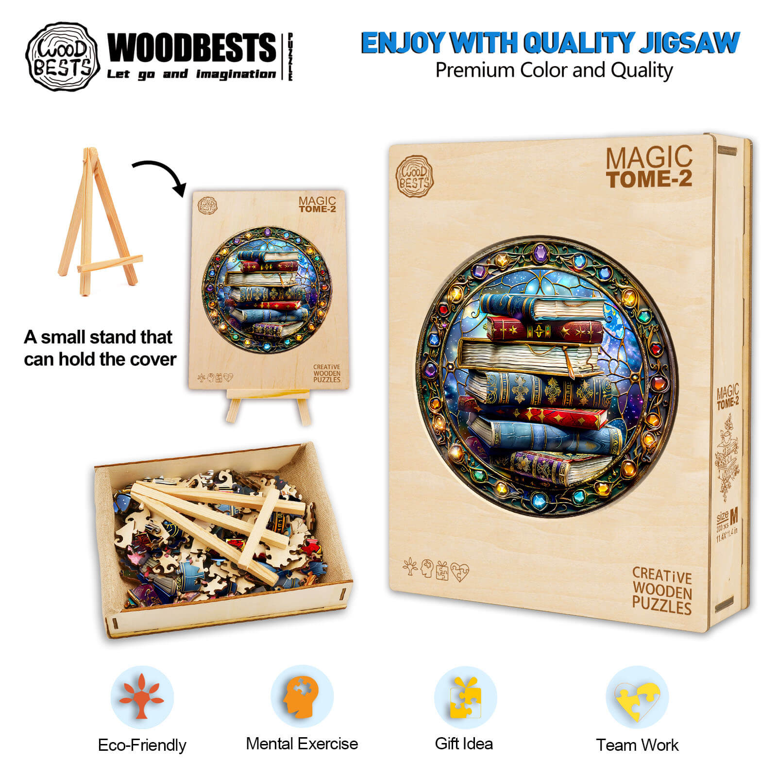 Magic tome-2 Wooden Jigsaw Puzzle