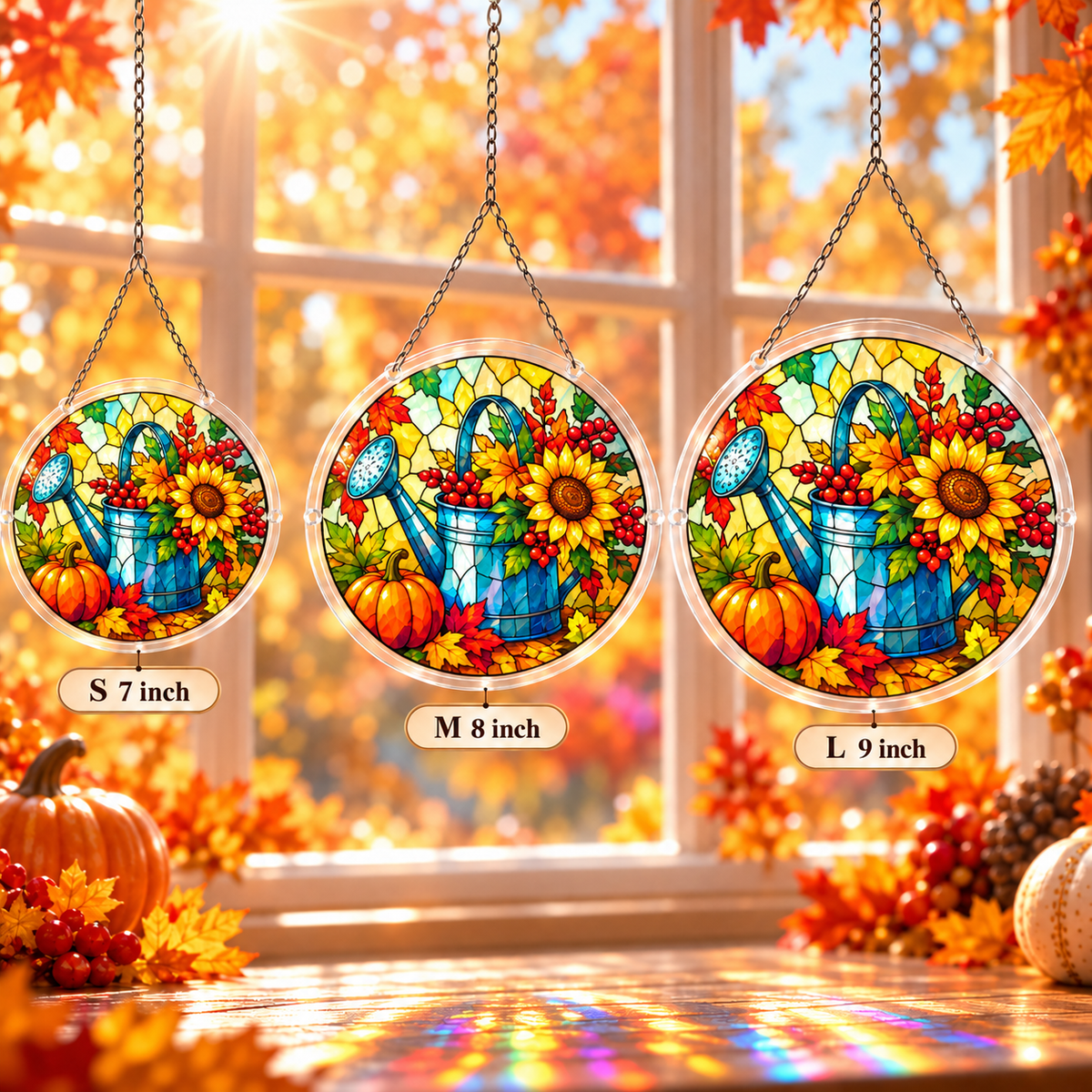Tanksgiving Acrylic Jigsaw Puzzle Suncatcher - Harvest Bouquet