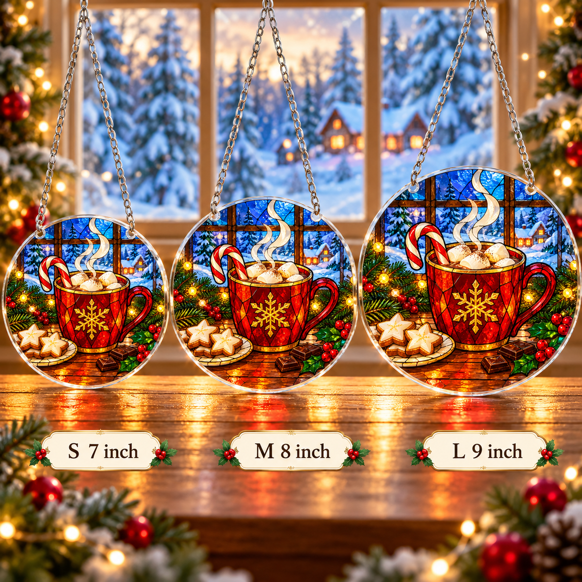 Christmas Acrylic Jigsaw Puzzle Suncatcher - Cocoa Treats