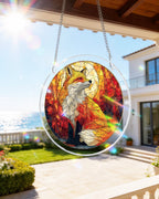 Fox Glow Light Suncatcher-Acrylic Window Art