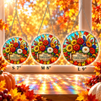 Tanksgiving Acrylic Jigsaw Puzzle Suncatcher -  Fall Flower Market