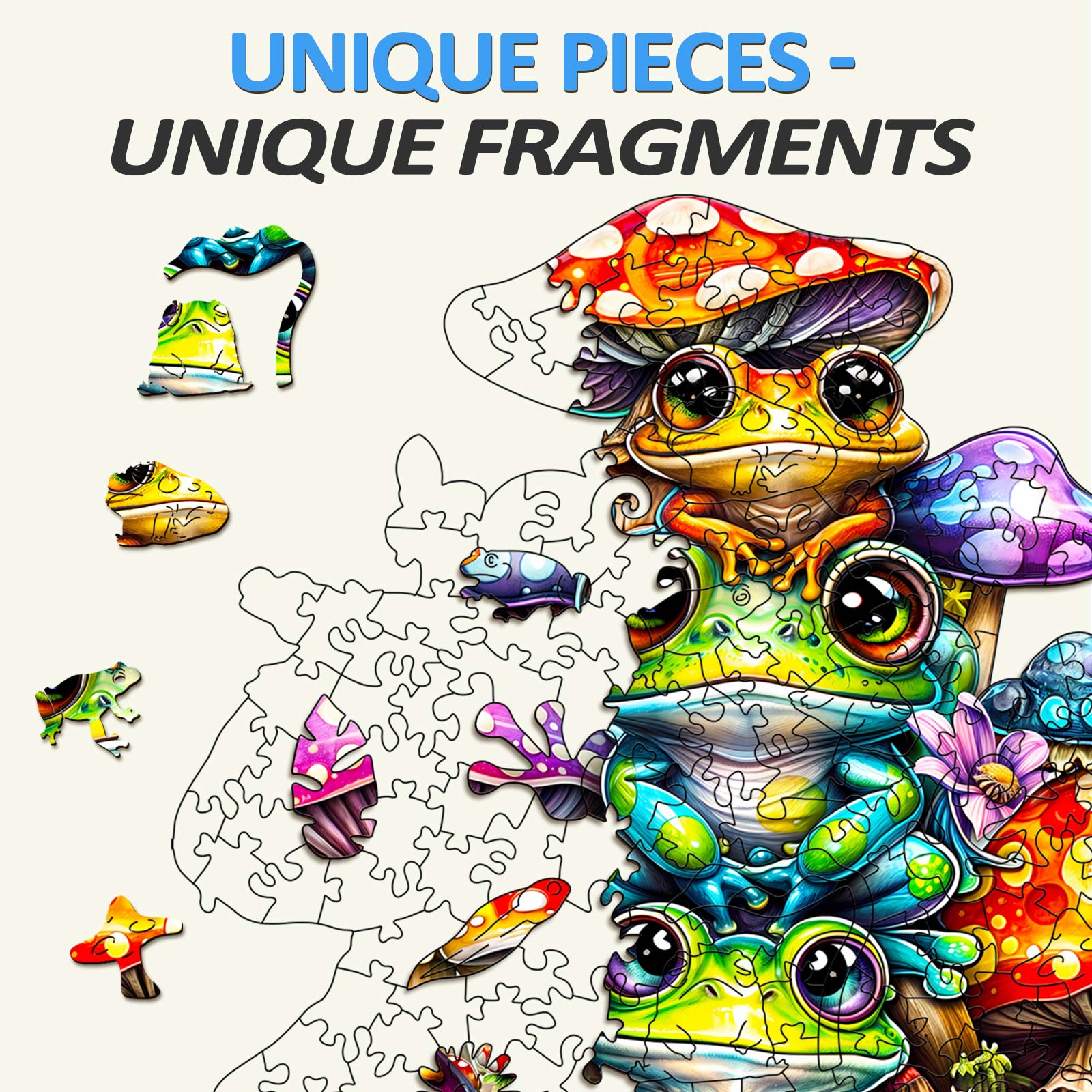 Frog Family Wooden Jigsaw Puzzle