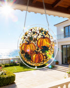 Harvest Pumpkin Light Suncatcher-Acrylic Window Art