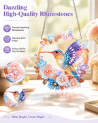 5D DIY Diamond Painting Suncatcher Kit - Hummingbird Floral Wreath