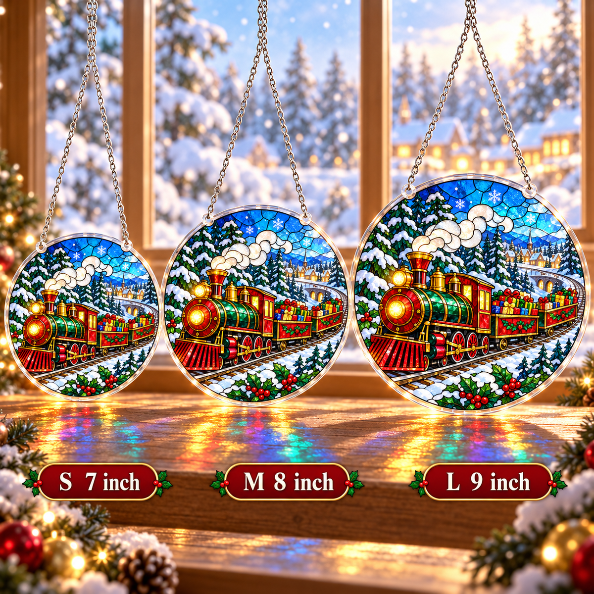 Christmas Acrylic Jigsaw Puzzle Suncatcher - Gift Express