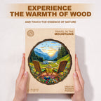 Travel in the mountains Wooden Jigsaw Puzzle