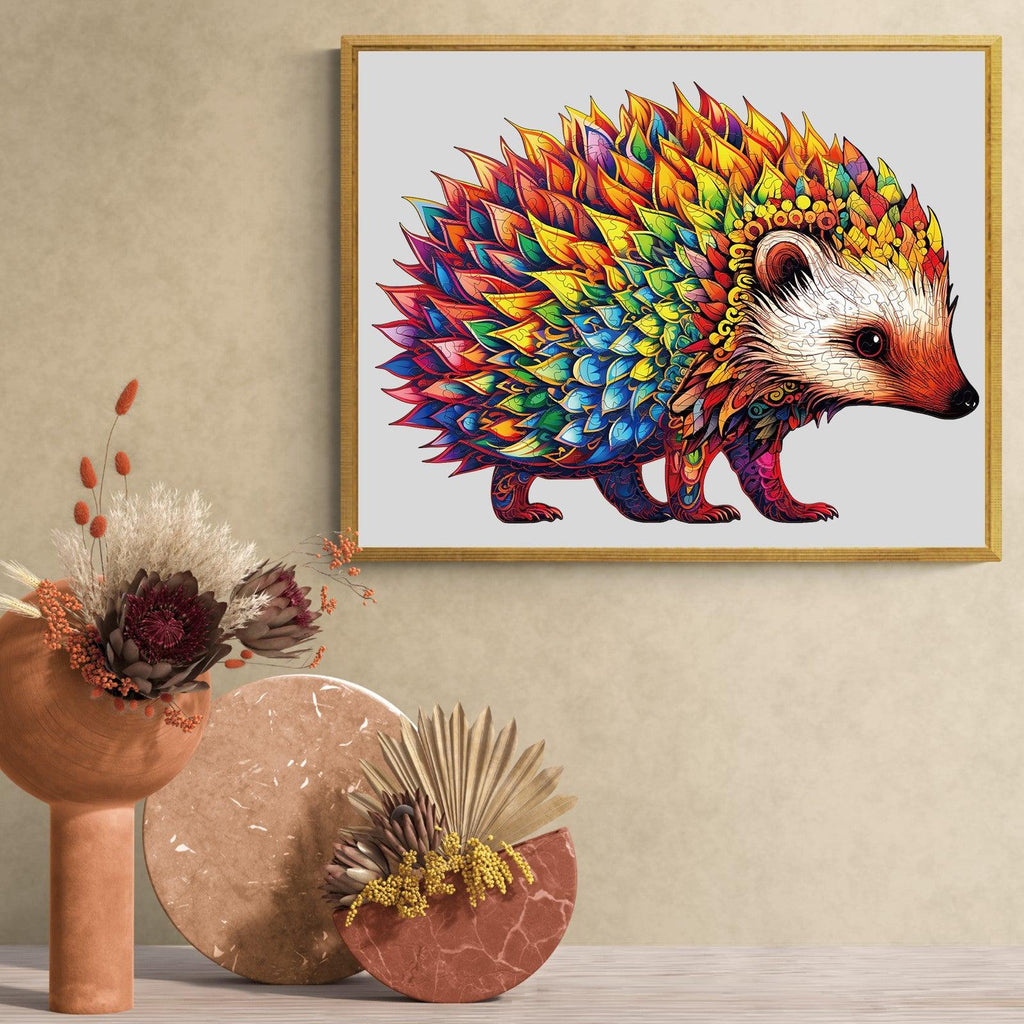 Cute Hedgehog Wooden Jigsaw Puzzle
