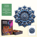 Blue Mandala Wooden Jigsaw Puzzle