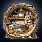 Tree Hole Rabbit Wooden Jigsaw Puzzle