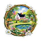 In the Village Wooden Jigsaw Puzzle