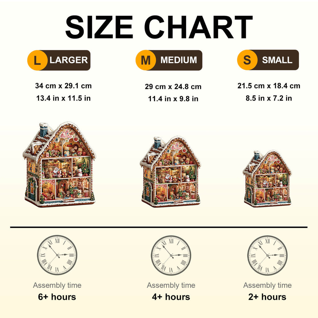 Bear's House - Christmas Wooden Jigsaw Puzzle
