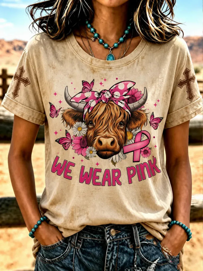 Women'S Highland Cow Printed T-Shirt