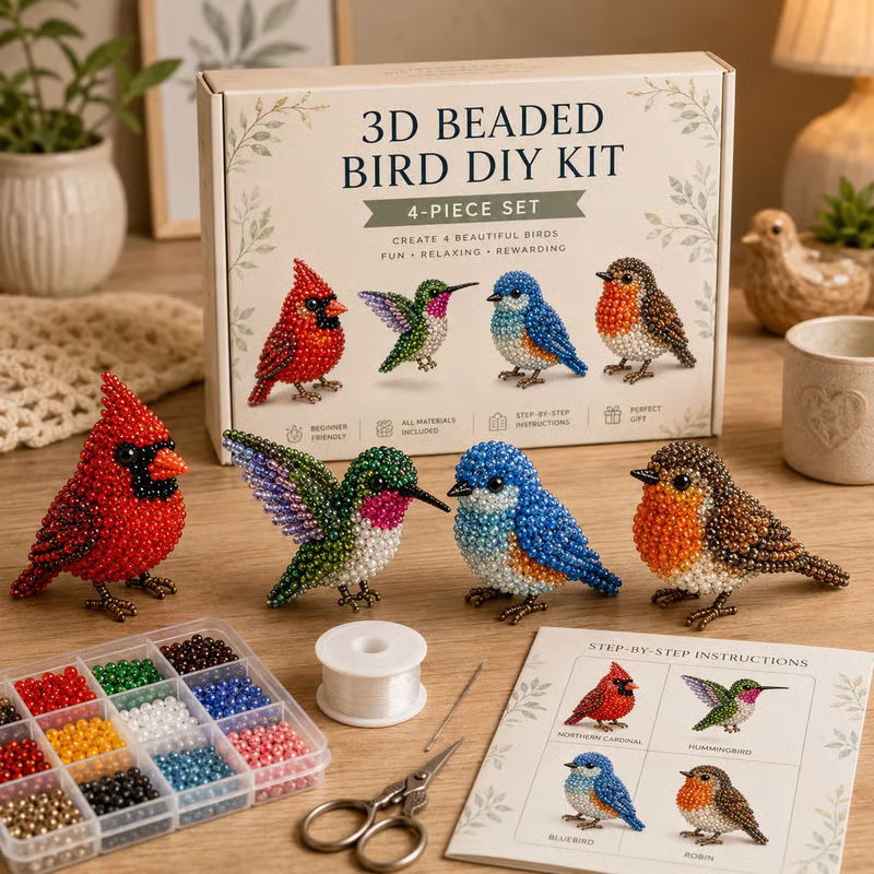 🧵Tiny 3D Beaded Animal DIY Kit