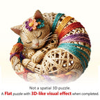 Twine Cat Wooden Jigsaw Puzzle
