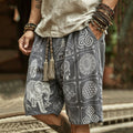 Retro Hippie Yoga Design Shorts