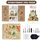 Easter Egg Hut– DIY Wooden Clock, 3D Puzzle Craft Kit