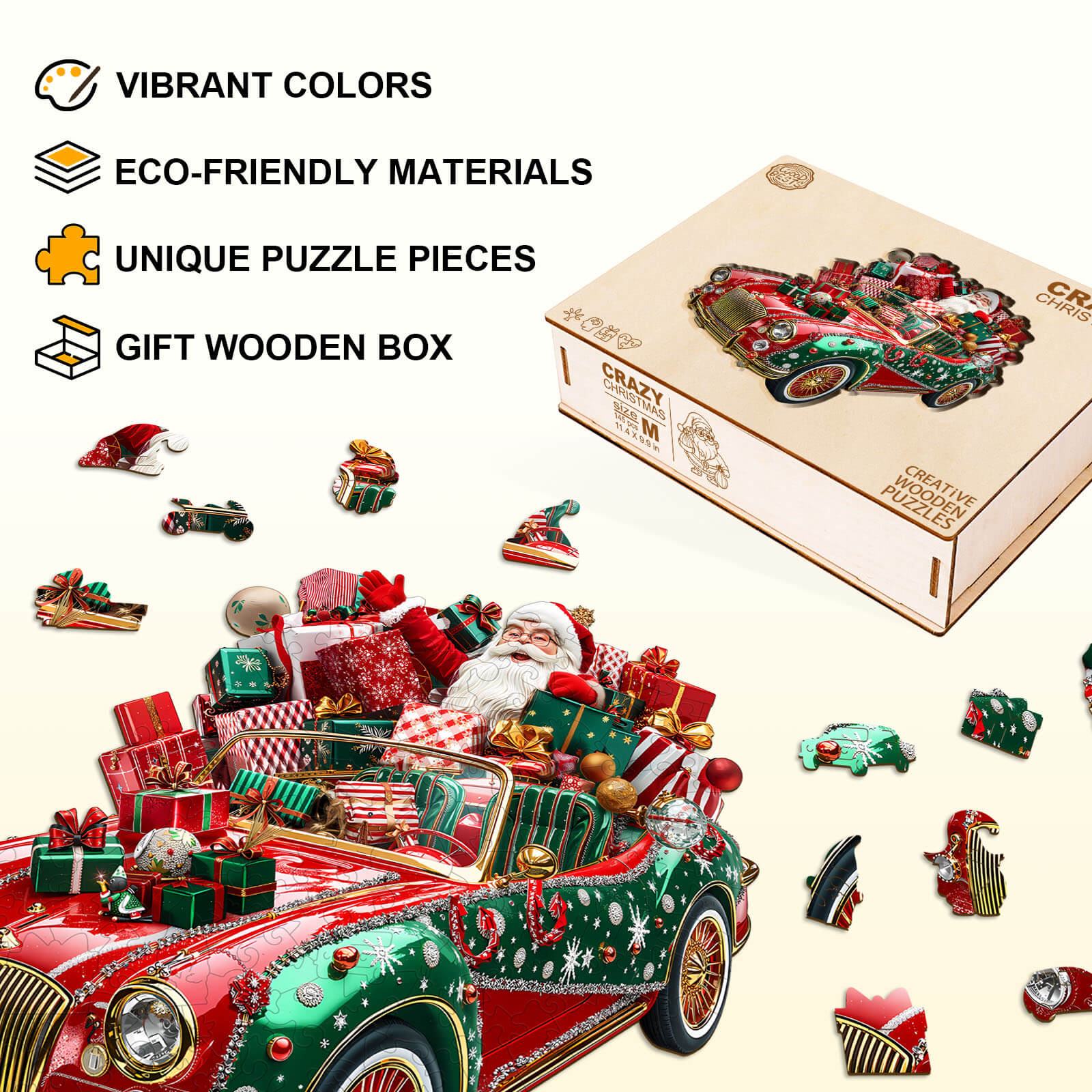 Crazy Christmas Wooden Jigsaw Puzzle