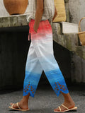 Women'S Gradient Casual Pants With Hollowed Out Splicing