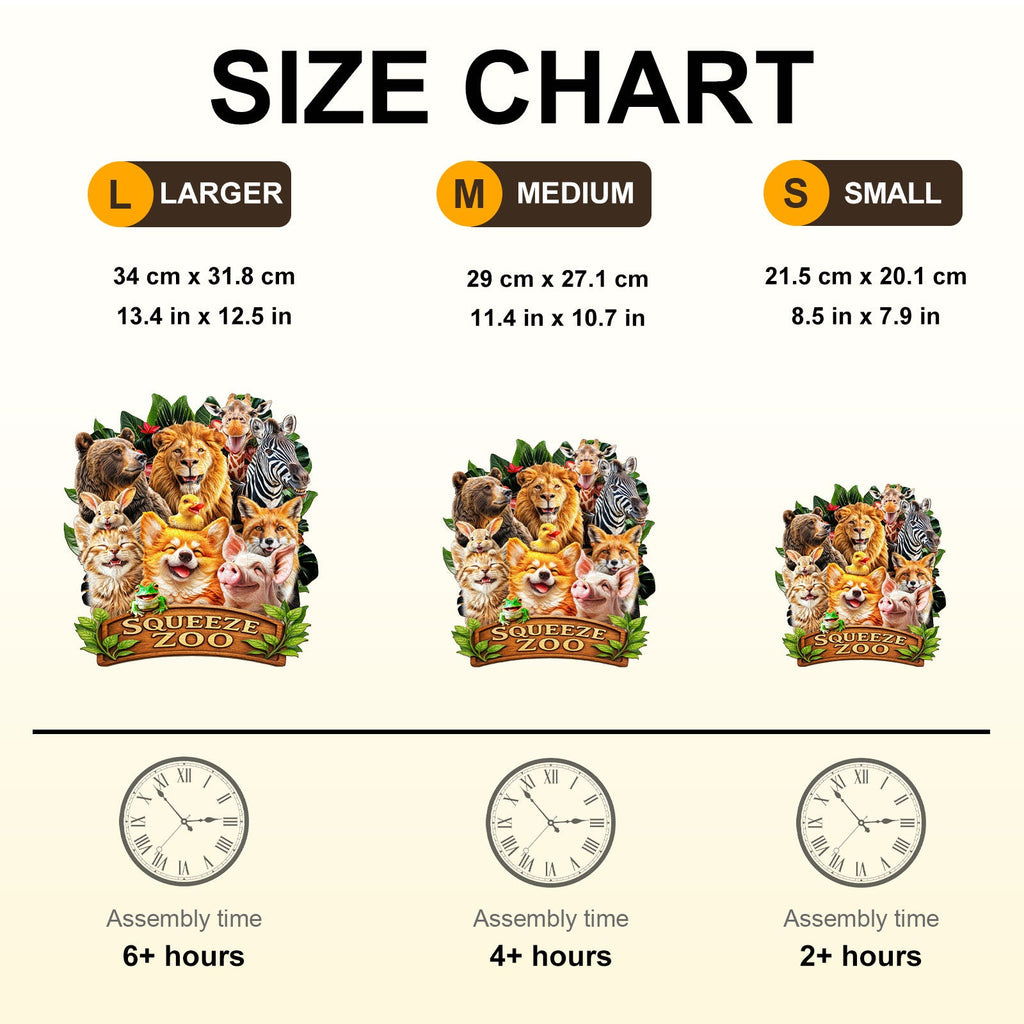 Squeeze Zoo Wooden Jigsaw Puzzle