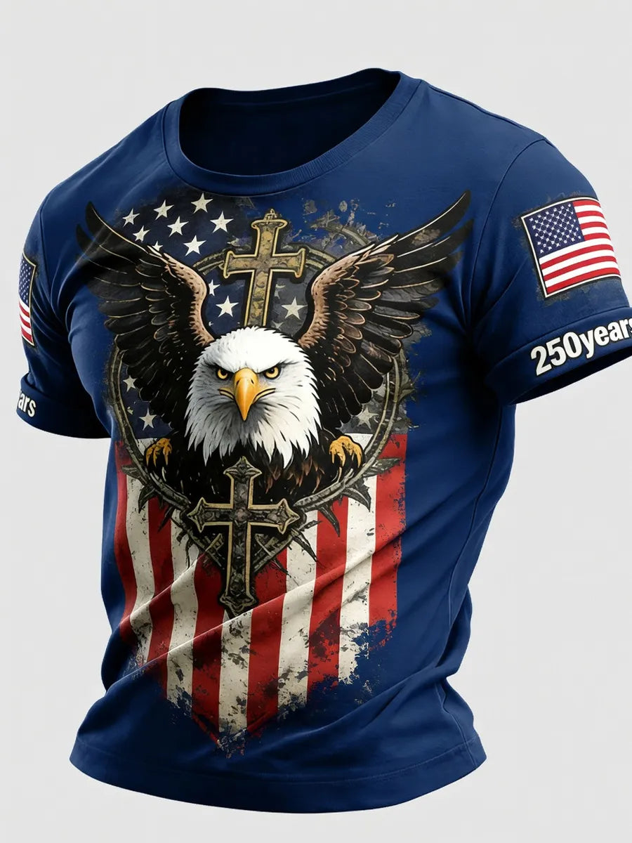 Men's Retro Faith 250th Anniversary American Short-Sleeve T-Shirt