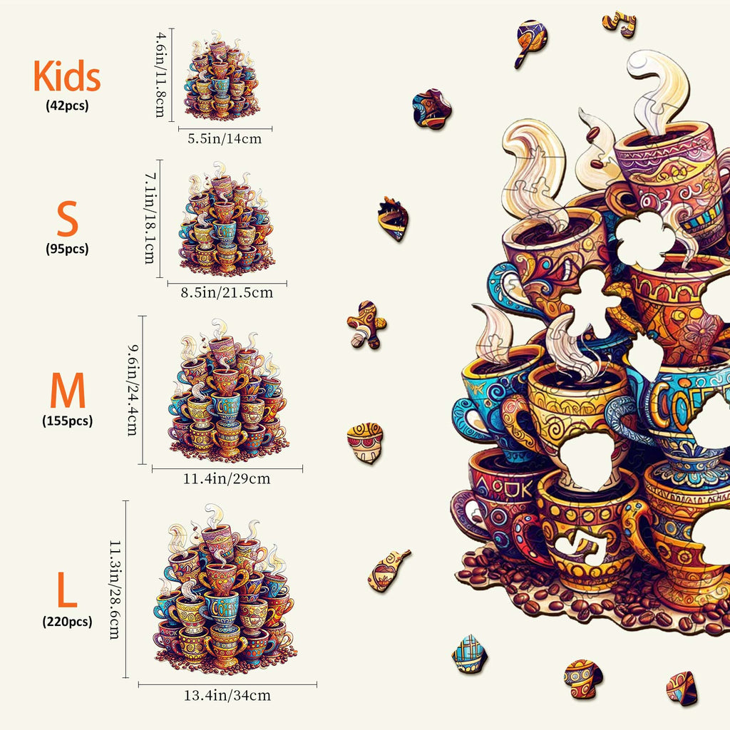 Coffee Dreams  Wooden Jigsaw Puzzle