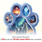 Polar bear tracks  Wooden Jigsaw Puzzle