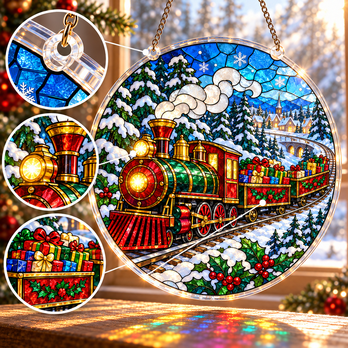 Christmas Acrylic Jigsaw Puzzle Suncatcher - Gift Express