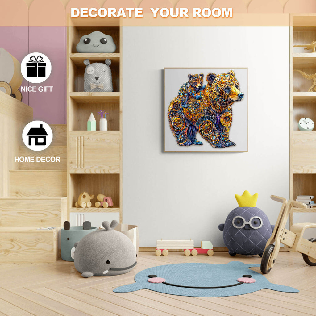 Mother Bear Wooden Jigsaw Puzzle