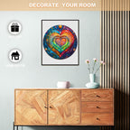 Mandala Heart Wooden Jigsaw Puzzle