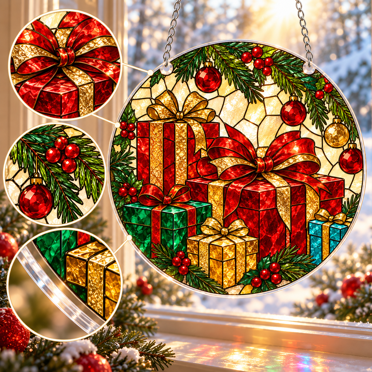 Christmas Acrylic Jigsaw Puzzle Suncatcher - Gift Corner