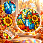 Tanksgiving Acrylic Jigsaw Puzzle Suncatcher - Harvest Bouquet