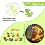 Cute Leopard Children's Wooden Jigsaw Puzzle