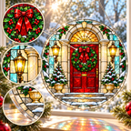 Christmas Acrylic Jigsaw Puzzle Suncatcher - Welcome Door