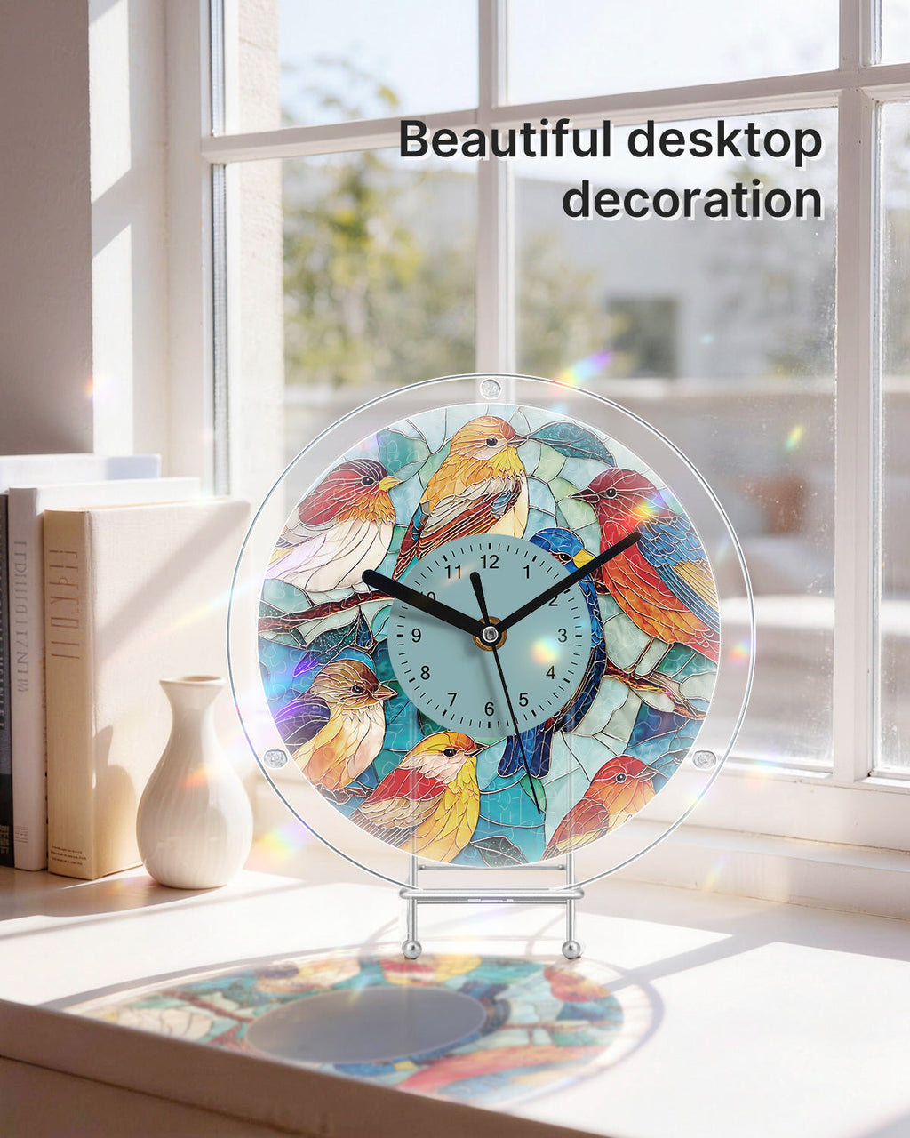 DIY Acrylic Puzzle Clock Kit - Birds in Harmony