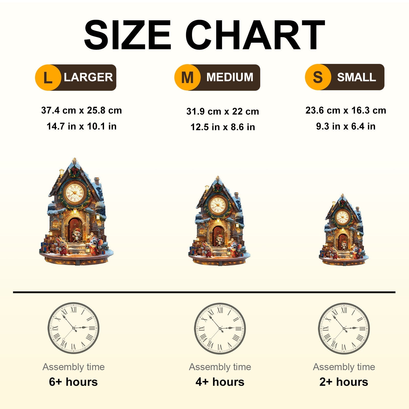 Christmas Clock Tower-1 Wooden Jigsaw Puzzle