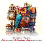 Owl Castle Wooden Jigsaw Puzzle