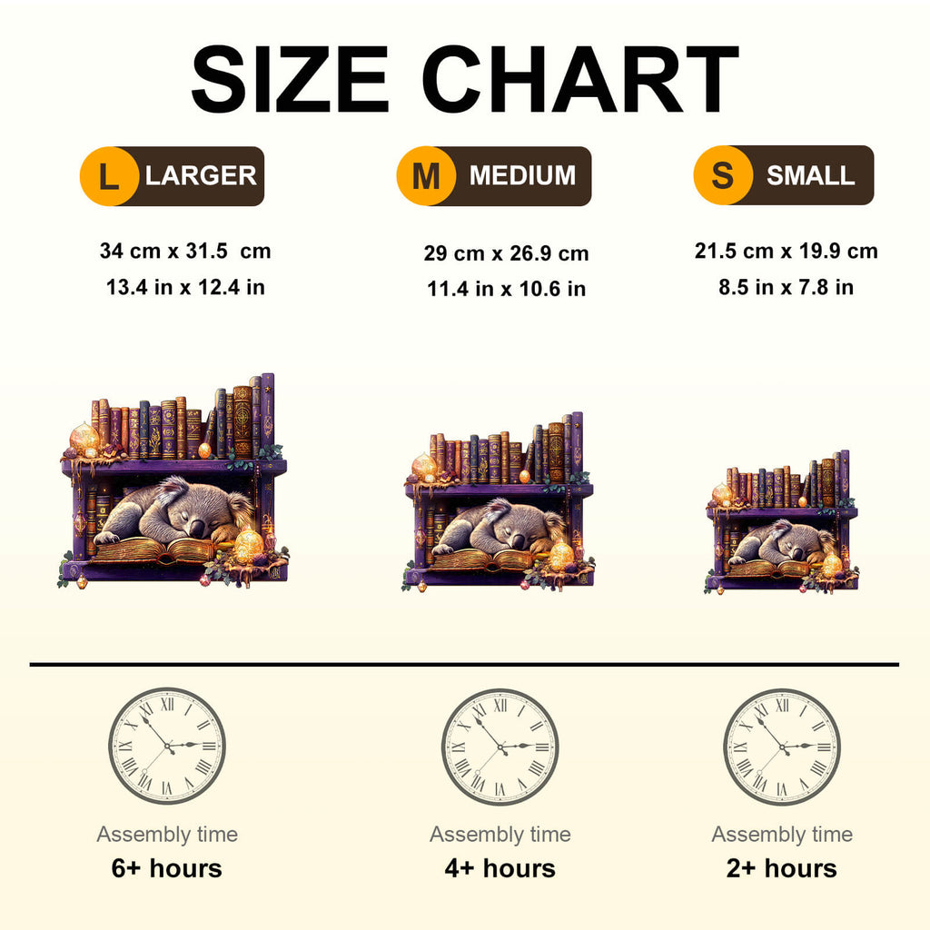 Sleep Library-Koala Wooden Jigsaw Puzzle