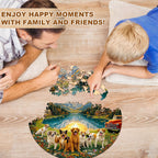 Puppy Scenic World Wooden Jigsaw Puzzle