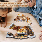 Cozy Hedgehog Hideaway Wooden Jigsaw Puzzle
