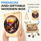 3D Sunset Forest Wooden Jigsaw Puzzle