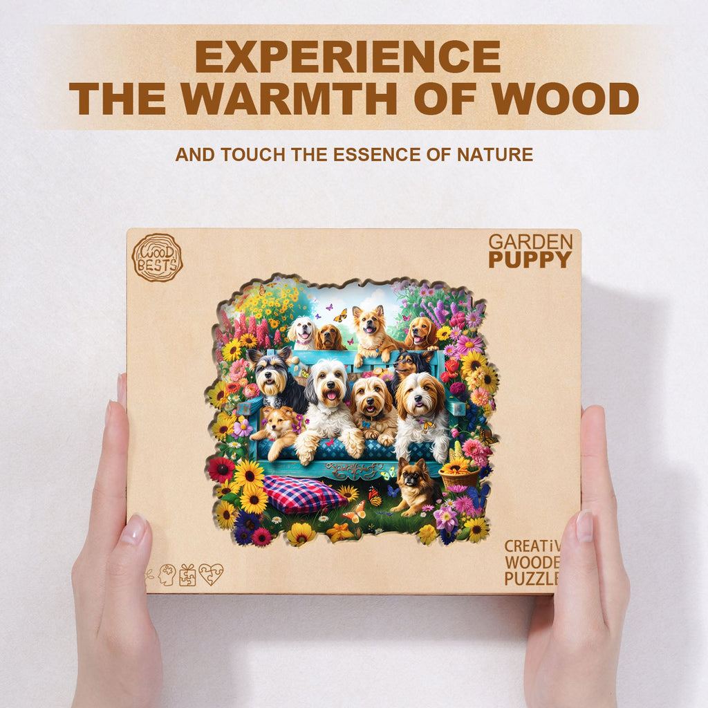 Garden Puppy Wooden Jigsaw Puzzle