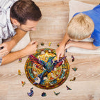Vintage hummingbird-2  Wooden Jigsaw Puzzle