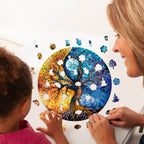 Yin Yang Tree of Life-9 Wooden Jigsaw Puzzle