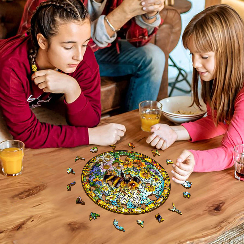 Bee spring Wooden Jigsaw Puzzle